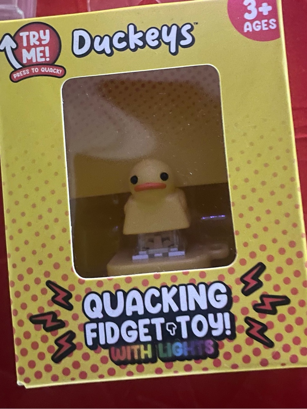 Quacking Fidget Toy with Lights - Yellow
